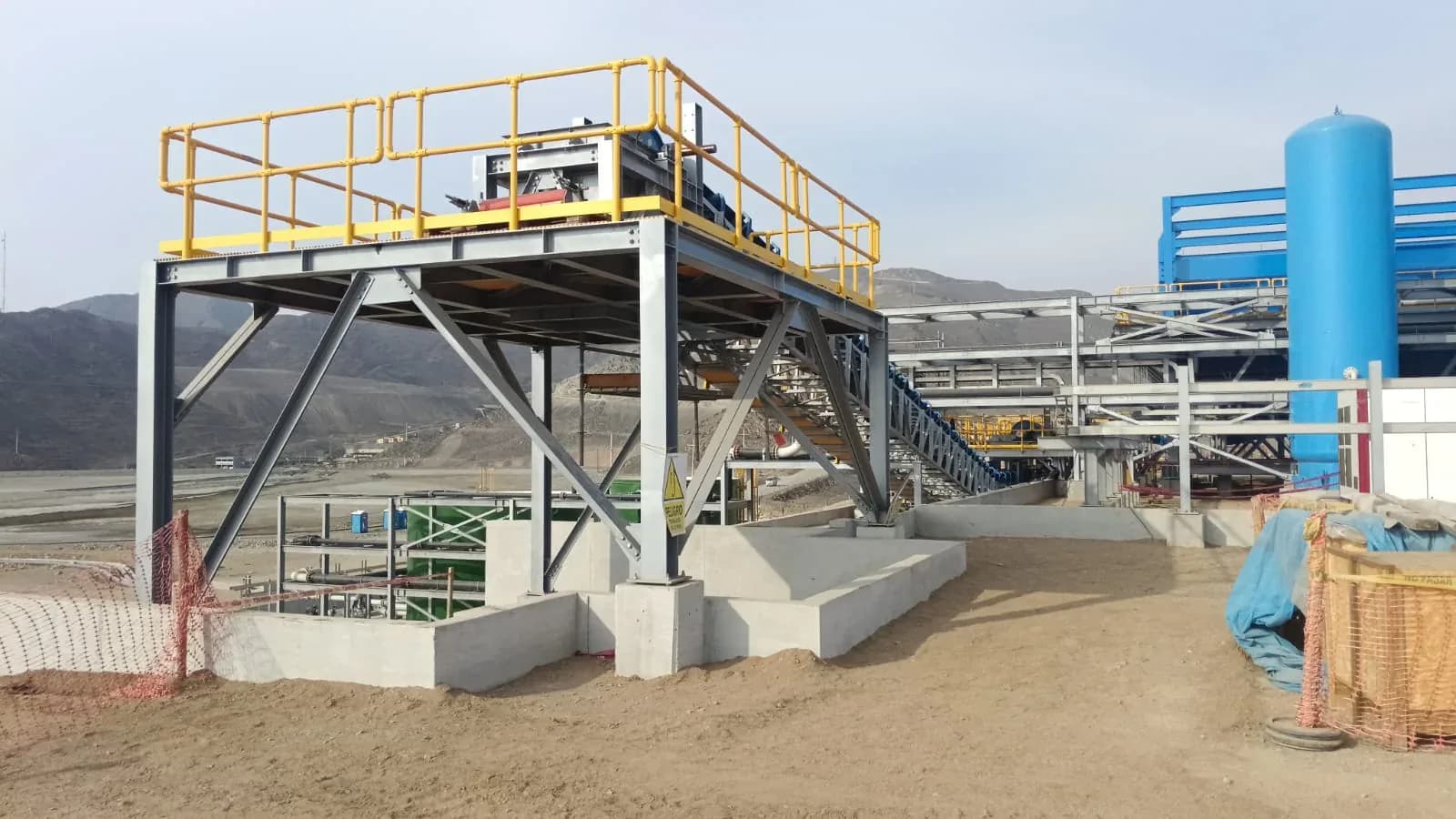 Obras civiles de cimentación en la planta de filtrado de relaves NV 224