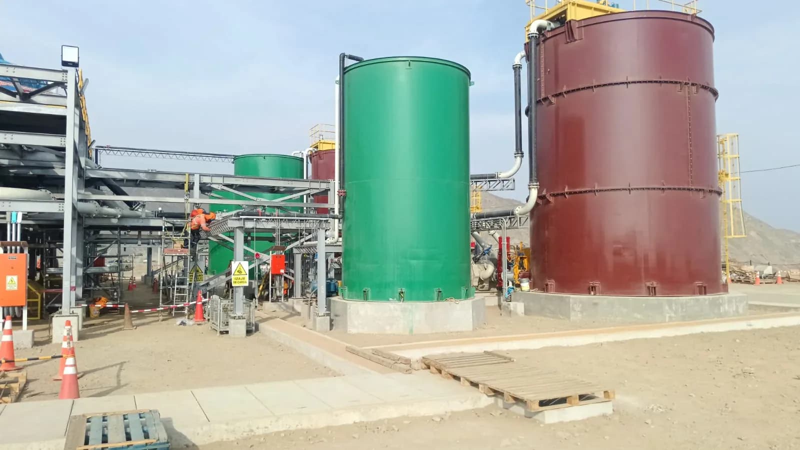 Avance de obra en la planta de filtrado de relaves NV 224
