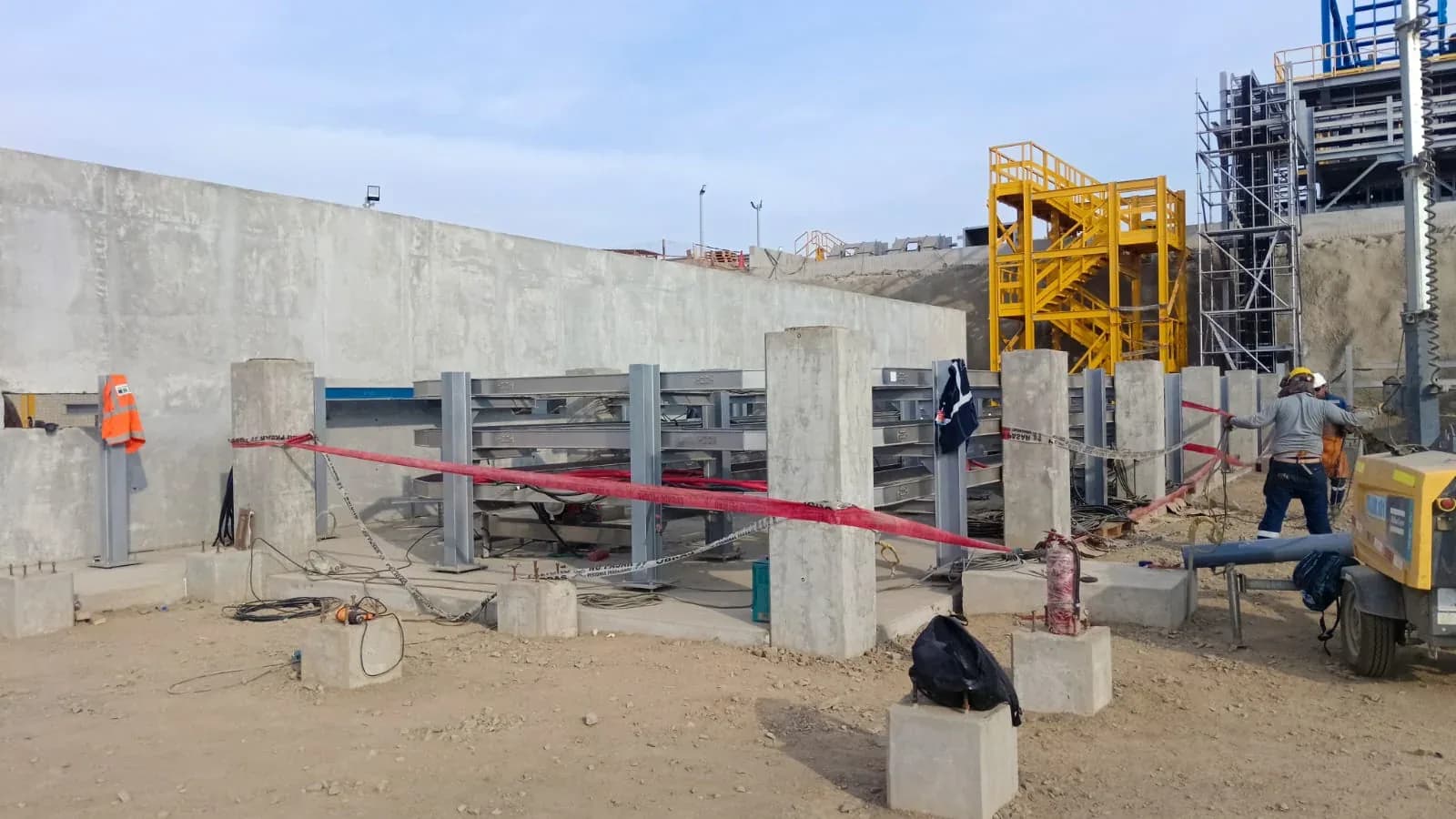 Estructura metálica de la planta de filtrado de relaves NV 217